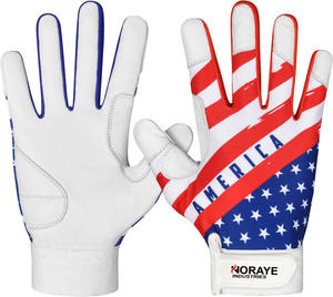 Venta al por mayor de guantes de bateo de béisbol con bandera americana Guantes de softbol Jóvenes Adultos y Unisex - Product Image 1