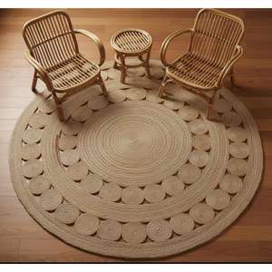 <b>Jute</b> Carpet Designer <b>Rugs</b> Living Room Modern Washable <b>Round</b> <b>Jute</b> <b>Rugs</b> Living Room Decoration Use <b>Jute</b> <b>Rug</b> - Product Image 2