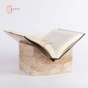 Serre-livres décoratifs en pierre de marbre naturel de luxe serre-livres affichage étude décoration de la maison serre-livres décoratifs de table faits à la main - Product Image 5