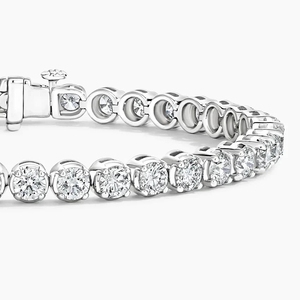 Luxe 3-5mm Lab Grown Diamond VS1 Tennis Bracelet 14K Or Blanc Réel CVD Diamants Fine Jewelry - Product Image 3