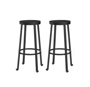 Taburete otomano de calidad superior de diseño único con Juego de 2 con mini taburete con acabado en polvo negro de hierro de tamaño personalizado - Product Image 1