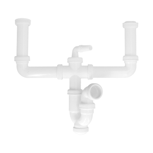 Siphon double extensible avec deux sorties de 1 1/2 pouces / 40 mm - Product Image 1