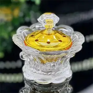 New Design turkish muslim Crafts Gifts arabic Glass Incense Burner holder For Office Decoration A variety of cup shapes