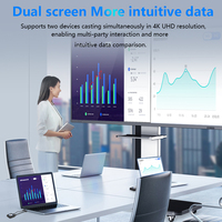 Système de présentation sans fil BYOD 4K, portée 50 m, double écran, multiviewer, récepteur AirPlay et Miracast