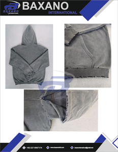 Sudadera con capucha corta con cremallera para mujer, gris, estilo vintage lavado, streetwear, 100% algodón, oversize, cortavientos, Y2K - Product Image 6
