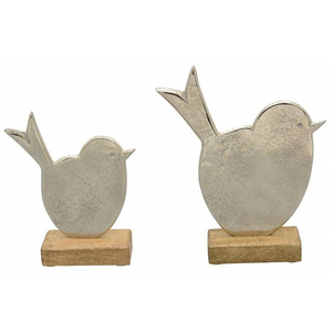 Decoración de mesa de Navidad de Pascua, adornos para el hogar, animales de Metal, flor de gallina, Base de madera, decoración de mesa de Navidad - Product Image 6