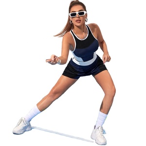 Robes de tennis 2 pièces ensemble Tennis Fitness robe Mini jupe sport culture soutien-gorge basket-ball Baseball robes ensembles tenues - Product Image 2