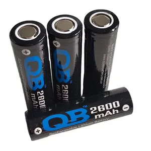 QB18650-célula de batería recargable de iones de litio, 2600mAh, 7A, 3,6 V, 3,7 V, 4,2 V, 18650 QB, para linterna de ordenador portátil