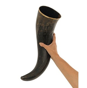 Polished Eco-Friendly Viking Drinking Horn with Stand Animal & Religious Style Traditional Norse Ale <b>Cup</b> for Parties Home Bars - Product Image 4