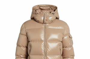 Blouson matelassé en laine beige personnalisé pour homme, léger, à capuche, écologique, chaud pour l'hiver, imperméable, respirant, fermeture éclair, style décontracté - Product Image 3