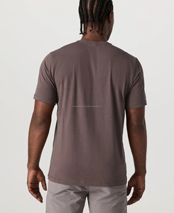 Camiseta informal con botones para hombre, diseño liso bordado de punto transpirable con patrón de letras negras, 200 gramos - Product Image 2