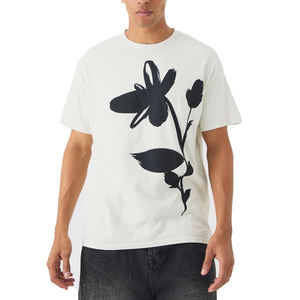 2026 <b>SCREEN</b> PRINTING Men 100% Cotton T Shirt High Quality WHITE COLOR Logo Custom Faded Oversized Acid <b>Washed</b> T Shirt - Product Image 4