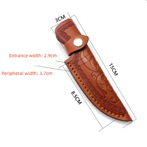 Chasse en plein air gaine en cuir fait à la main pour couteau en gros gaine de couteau en cuir lame droite couverture de couteau en peau de vache - Product Image 6