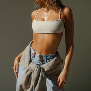 Personnalisé 2 pièces dos nu vêtements de Fitness et de Yoga sans couture vêtements de sport croix dos ouvert soutien-gorge entraînement femmes Gym Fitness ensembles - Product Image 3
