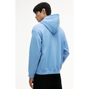Men's Hoodies Spring Streetwear Solid Pocket Cotton Blend Jersey Fabric Custom Logo Pullover Hoody Thick Heavyweight Streetwear - Product Image 3