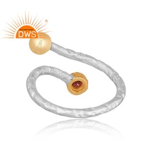 Latest Design Fine Sterling <b>Silver</b> Natural <b>Garnet</b> Gemstone Adjustable <b>Ring</b> Custom Jewelry Manufacturer - Product Image 1