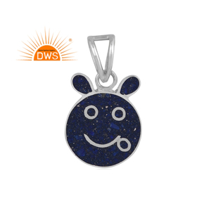 Meilleure vente pendentif en argent Sterling fin naturel Lapis Lazuli pierre précieuse pièce de monnaie bijoux personnalisés pour les femmes cadeau pour elle - Product Image 3