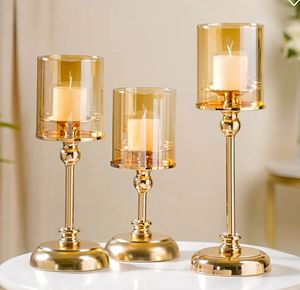 Luxury Style Handmade Solid Material <b>Hurricane</b> Candle Holder Elegant Finish for Table Decor and Home Decoration-Wholesale Price - Product Image 1