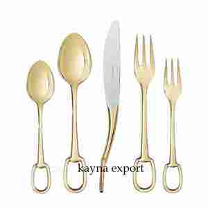 Juego de Cubiertos Modernos Estilo Restaurante, Cucharas, Cuchillos y Tenedores, Pulido Espejo, Chapado en Oro, Acero Inoxidable, para Uso en el Hogar y Fiestas - Product Image 5