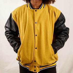 Custom Varsity Jacket Cuerpo de lana Mangas de cuero Calidad superior Logotipo bordado OEM ODM Fábrica al por mayor Producción rápida - Product Image 1