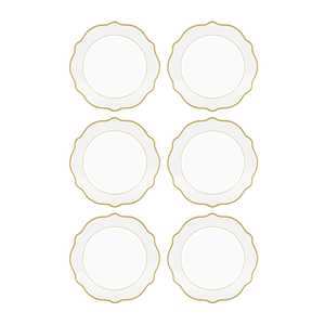 Jaswely Set d'assiettes de service blanches 6 pièces 27 cm Plats et assiettes - Product Image 1