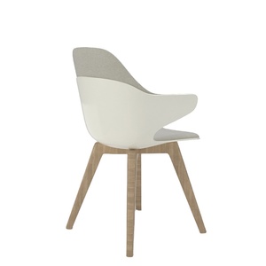 Chaise rotative en plastique, pieds en bois, pour salle à manger et café, Restaurant, moderne, haute qualité - Product Image 6