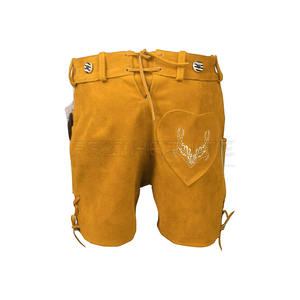 Custom Logo Lightweight Bavarian <b>Leather</b> Cargo <b>Shorts</b> Outdoor Use Elastic Waist Closure Price - Product Image 4