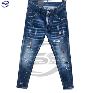 Nouveau Style Hommes Jeans Pantalon Fabriqué en Polyester Coton Taille Haute Denim Pantalon pour Hommes Respirant et Confortable Hommes Denim Pantalon - Product Image 5