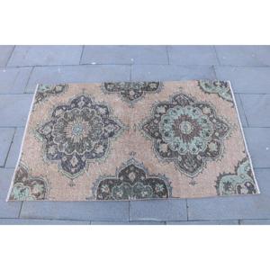Vintage Turkish Rug 2.9x4.8 ft (89x146 cm), <b>Brown</b> Southwestern <b>Wool</b> Rug - Product Image 4