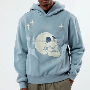 Sweat-shirts à impression puff 450 g/m² pour hommes, de haute qualité, personnalisés, streetwear, impression lourde, sweat-shirt surdimensionné, pull épais - Product Image 1