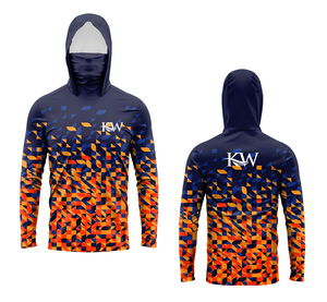 Logotipo personalizado de alta calidad de secado rápido antibacteriano manga larga UPF50 + camisa de pesca protección solar pesca Sudadera con capucha con máscara - Product Image 4