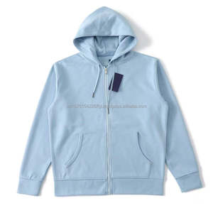 <b>American</b> High Street Men's Casual <b>Hoodie</b> 100% Cotton Thickened Solid Color Winter 3D Embroidery Breathable Lining 2XL OEM - Product Image 5