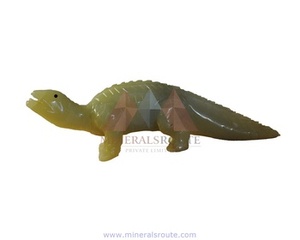 Pièce d'art unique en pierre naturelle du fournisseur direct d'usine-Onyx jaune Dino fait à la main étanche artisanat décoratif pour la maison personnalisé - Product Image 2