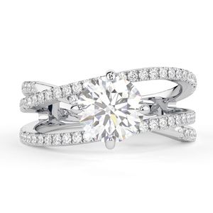 1.50CTRound Cut diamond Criss <b>Cross</b> Anniversary Ring for Women - Product Image 1