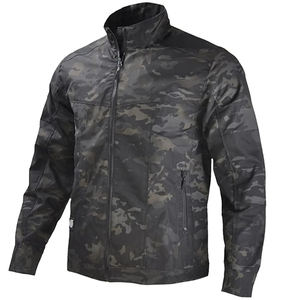Veste Safari Homme Imperméable et Respirante à Col Montant Enduit, Coupe-Vent, Style Workwear avec Multi-Poches - Product Image 2