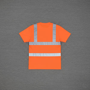 OEM 100% Polyester Class 2 <b>Safety</b> Work Shirt High Quality Reflective Strips Short Sleeve LED Flash Waterproof Winter Workwear - Product Image 2