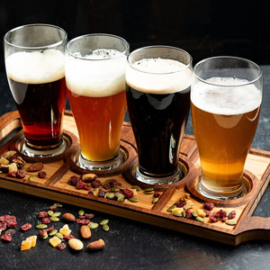 Tabla de café y té de madera personalizada, bandeja de vuelos de cerveza <span class=keywords><strong>para</strong></span> regalos de <span class=keywords><strong>aniversario</strong></span>, platos desechables - Product Image 3