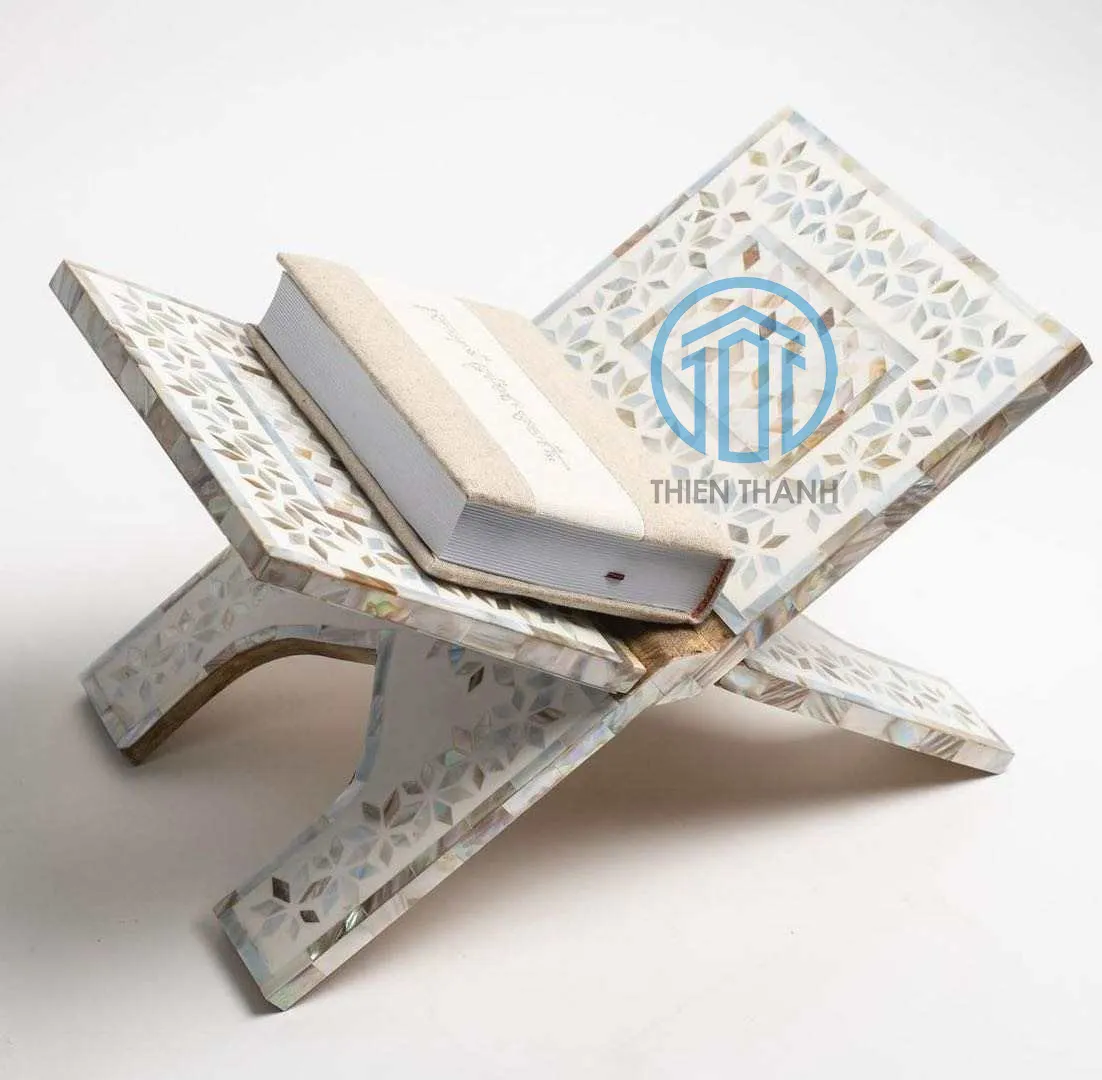 Handcrafted Islamic gifts mother of pearl inlay muslim quran stand prayer book holder stand Ramadan gift handmade from Vietnam