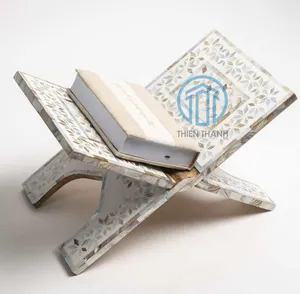 手工制作的伊斯兰礼物珍珠母镶嵌穆斯林古兰经立场祈祷书持有人立场斋月礼物从越南手工制作