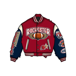 Veste universitaire américaine brodée en chenille Boxy de style concis fabrication personnalisée veste d'hiver pour hommes Letterman de baseball collégial - Product Image 2