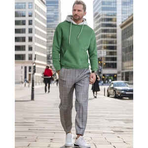 เสื้อมีฮู้ดแขนยาวสำหรับผู้ชายเสื้อมีฮู้ดผ้าเทอร์รี่เนื้อนุ่มระบายอากาศได้ดี - Product Image 4