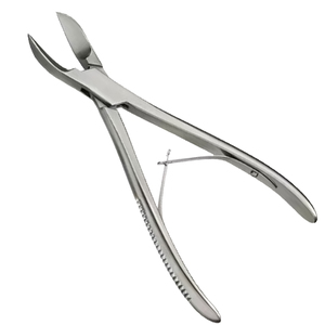 Forceps à os Ward légèrement inclinés, plats, 180 mm de long, manuels, chirurgicaux, en acier inoxydable, réutilisables, certifiés CE, pour chirurgie générale - Product Image 1
