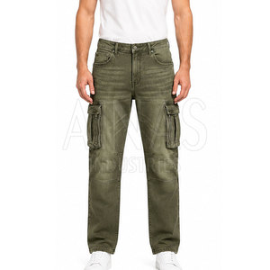 High Quality Cargo <b>Jeans</b> Pant For Men Straight Leg Multi Pocket Casual <b>Work</b> Outdoor Travel Wear - Product Image 4