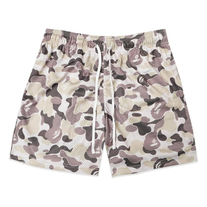 Vente en gros de shorts pour hommes Conception personnalisée à séchage rapide Impression par sublimation Hommes Gym Sports Taille Poches zippées Short en maille de basket-ball - Product Image 5