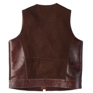 Gilet en cuir de qualité supérieure, 100% cuir, design respirant, gilet en cuir tendance, prix raisonnable, vêtements pour hommes, gilet en cuir - Product Image 5