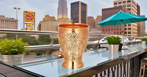 100% Pure Metal <b>Copper</b> Tumbler Beautifully Handcrafted Embossed Mint Julep <b>Cup</b> for Moscow Mules-Drink <b>Cup</b> - Product Image 4