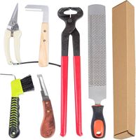 10 Zoll 8 Stück Huf schmied Werkzeuge Pferde ziege Huf schneider für Ziegen und Schafe mit Kohlenstoffs tahl Nipper Schere Nagel knipser
