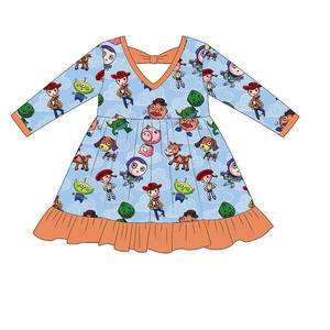 Robes d'été personnalisées <span class=keywords><strong>pour</strong></span> bébés et enfants Vêtements respirants en soie de <span class=keywords><strong>lait</strong></span> <span class=keywords><strong>pour</strong></span> filles Tenues florales douces <span class=keywords><strong>pour</strong></span> la peau <span class=keywords><strong>pour</strong></span> tout-petits - Product Image 3