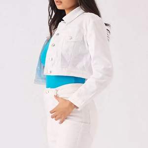 แจ็กเก็ตผ้ายีนส์ฟอกกลับได้แบบเซ็กซี่มีฮู้ดทันสมัยแฟชั่นวินเทจพบกับความอเนกประสงค์ที่สมบูรณ์แบบสำหรับทุกโอกาส - Product Image 4