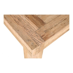 Table basse en teck massif avec structure en bois de teck couleur naturelle pour salon et usage extérieur - Product Image 3